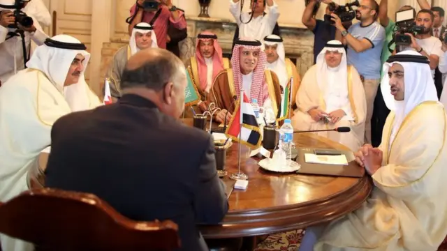 وزراء خارجية الدول الأربع المقاطعة