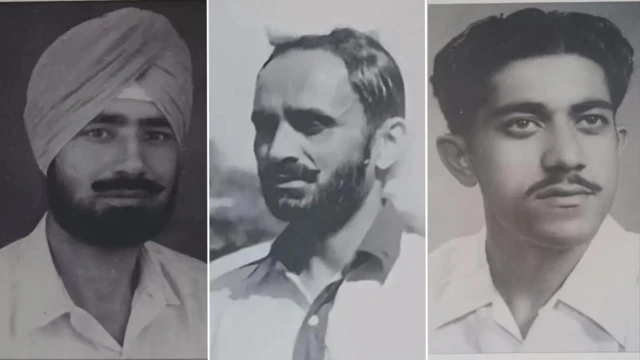 ਖੱਬਿਓਂ ਸੱਜੇ- ਦਰਸ਼ਨ ਸਿੰਘ, ਬਲਬੀਰ ਸਿੰਘ ਸੀਨੀਅਰ ਅਤੇ ਰਘਬੀਰ ਲਾਲ