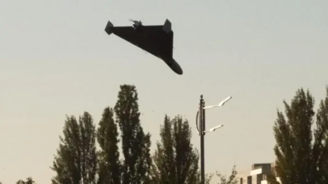 Беспилотник “Шахед-136” над городом 