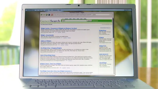 Una página con resultados de búsqueda