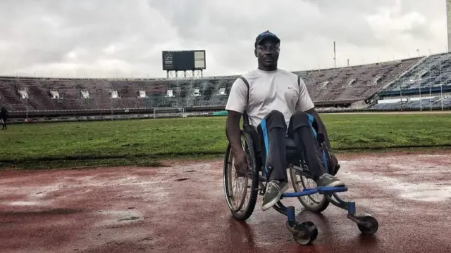 Para athlete dey train for stadium