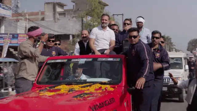 रायबरेली में राहुल गांधी की भारत जोड़ो न्याय यात्रा