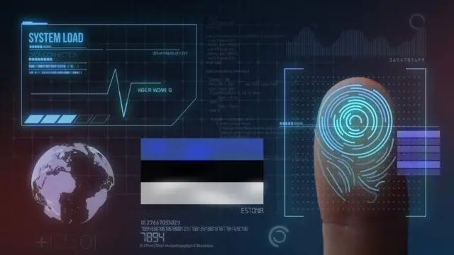 Ilustración de la identidad digital en Estonia.
