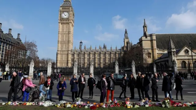 Floral tributes to attack victims