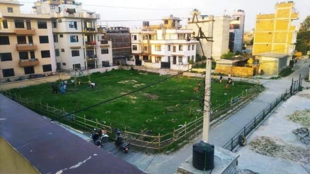 सङ्खमुल आवास क्षेत्रको खाली ठाउँ।