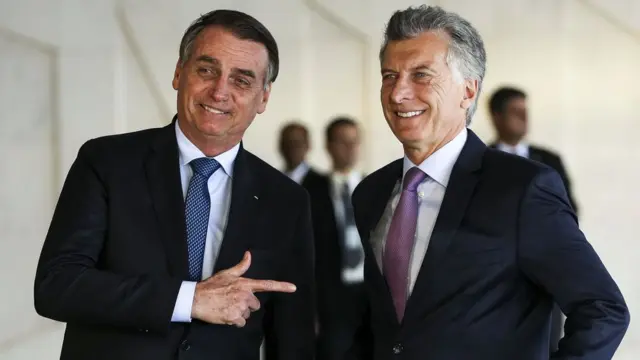 Bolsonaro e Mauricio Macri