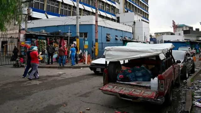 El exterior de un hospital en Honduras