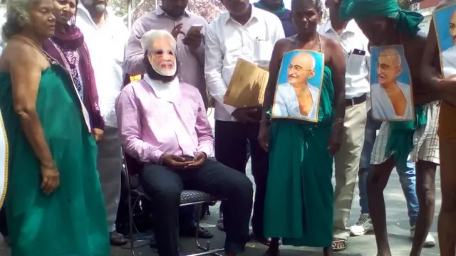 போராட்டத்தில் ஈடுபட்டுள்ள விவசாயி ராசம்மா