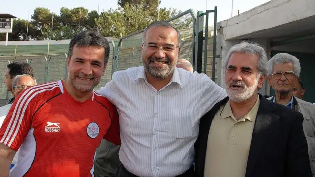 از راست: عباس انصاری‌فرد، حبیب کاشانی و محمدحسن انصاری‌فرد