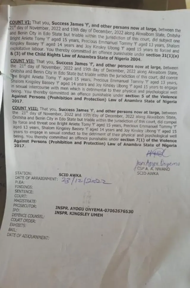 ebubo ndị e boro Success James