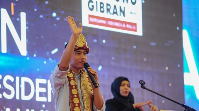 Bakal calon wakil presiden dari Koalisi Indonesia Maju (KIM) Gibran Rakabuming Raka
