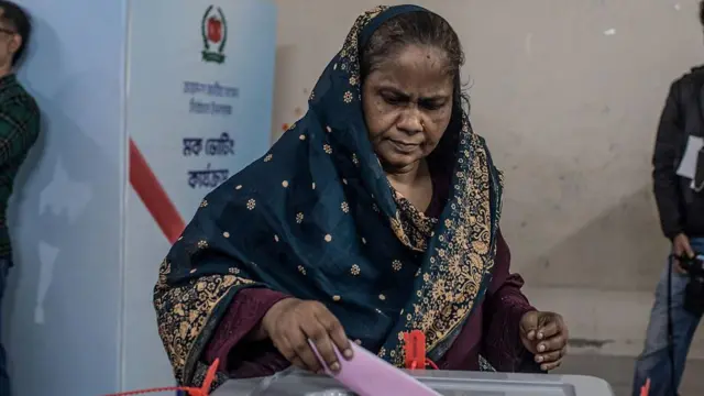 একজন নারী ভোট দিচ্ছেন, প্রতীকী ছবি