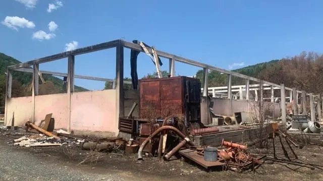 Остаци фабрике дрвне индустрије у насељу Влајна надомак Крушевца