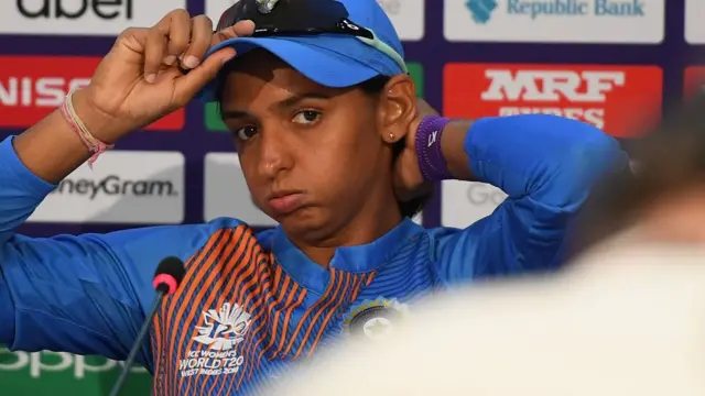 Harmanpreet Kaur in a press conference for the semi-final