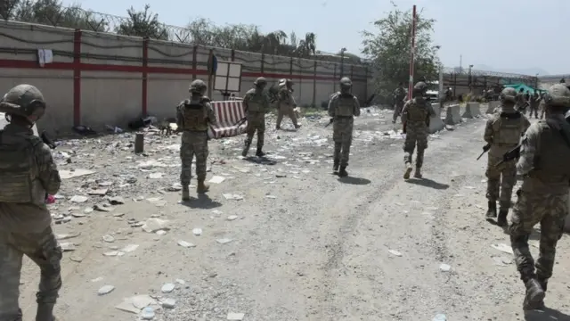 نیروهای آمریکایی در فرودکاه کابل