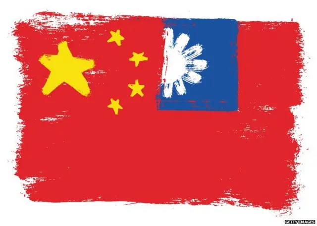 china and taiwan flags