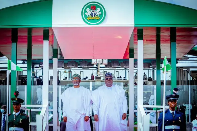 Leaders of Nigeria National aseembly, Femi Gbajabiamila and Senator Ahmed Lawan