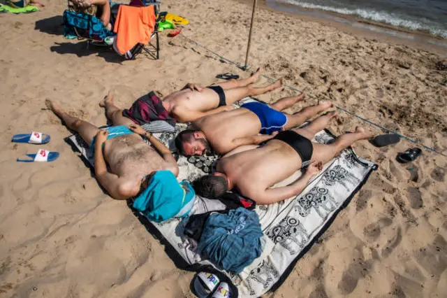 People cool off