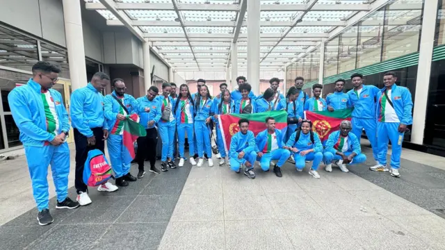 ኣባላት ሃገራዊት ጋንታ ኤርትራ ናብ ናይሮቢ ኣብ ዝኣተዉሉ 