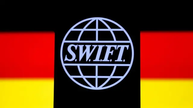 Logo da SWIFT com bandeira alemã