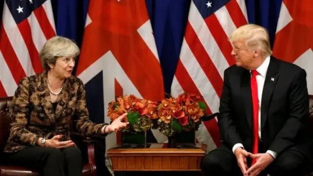 Donald Trump, Theresa May.