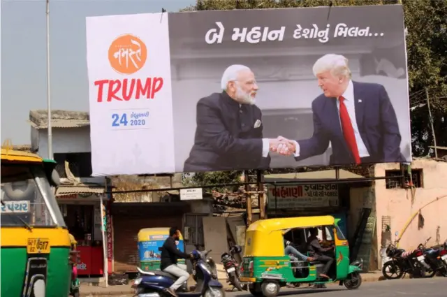 ટ્રમ્પની મુલાકાત અંગે પોસ્ટર