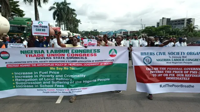Ndị NLC na-eme ngagharịiwe na Rivers