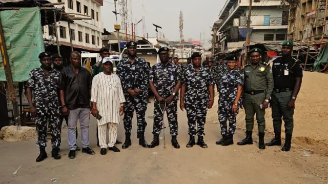 Police officers wey dey do monitoring tour for Anambra State