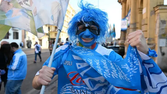 Un hincha del Napoli