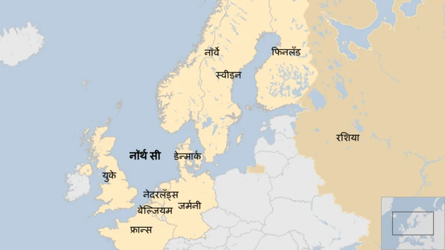 नॉर्थ सी म्हणजे उत्तर समुद्र नेमका कुठे आहे?