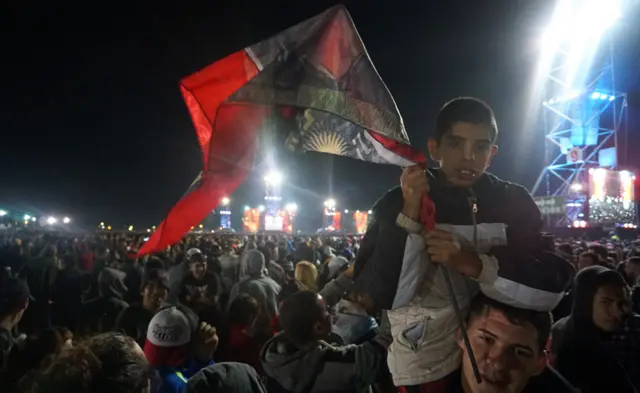 Asistentes al concierto del Indio Solari