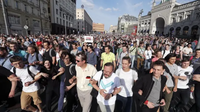 Протесты в Москве