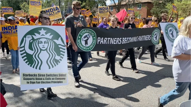 Ativistas da Starbucks Workers United