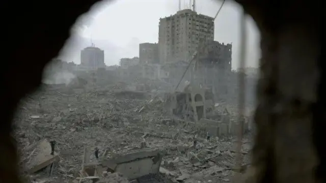 ग़ज़ा में तबाही का मंजर 