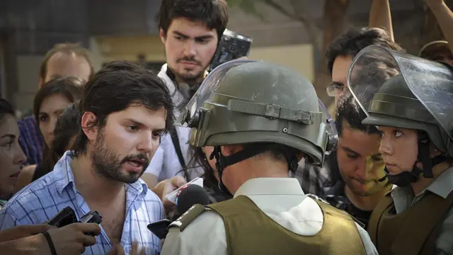 Gabriel Boric en sus años de dirigente estudiantil