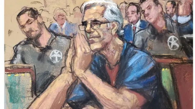 Джеффри Эпштейн на заседании суда