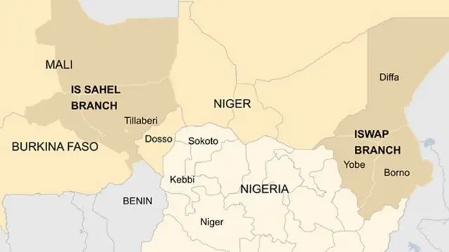 Tasawirar da ke nuna wuraren da ƙungiyar IS ke gudanar da ayyukanta 