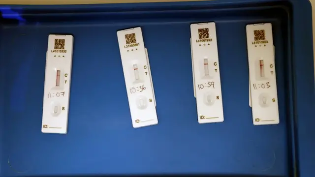 поднос с тестами