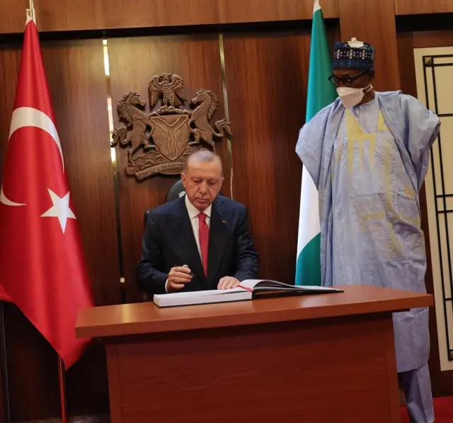 President Recep Tayyip Erdogan and President Muhammadu Buhari