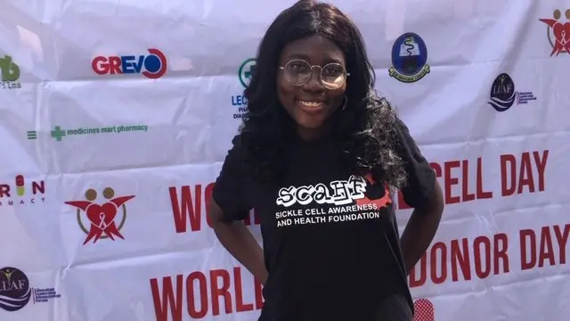 Sickle cell survivor, Tokini Omubo during Sickle Cell Awareness and health forum outreach