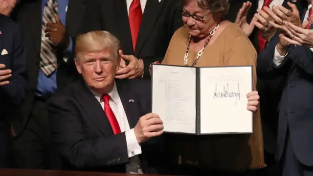 Firma del endurecimiento de las sanciones contra Cuba