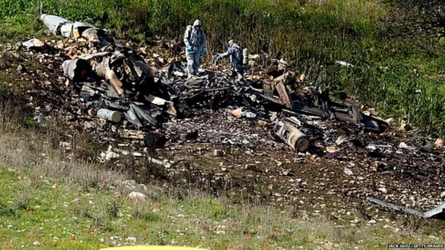 ਇਸਰਾਈਲੀ ਐਫ-16 ਜਹਾਜ਼ ਦਾ ਮਲਬਾ