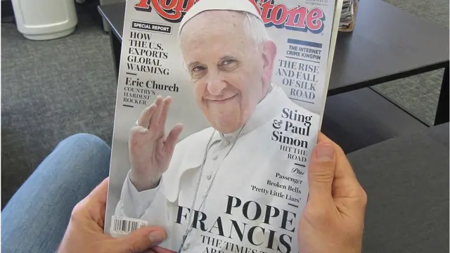 Papa Francisco na capa da revista "Rolling Stone"