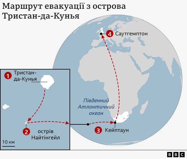 Мапа маршруту евакуації