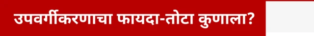 उपवर्गीकरणात सकारात्मक - नकारात्मक दोन्ही बाबी