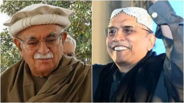 په نننۍ ټاکنه کې د محمود خان اڅکزي او اصف علي زرداري تر منځ سیالي کېږي.