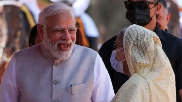 বাংলাদেশের প্রধানমন্ত্রী শেখ হাসিনা ও ভারতের প্রধানমন্ত্রী নরেন্দ্র মোদি