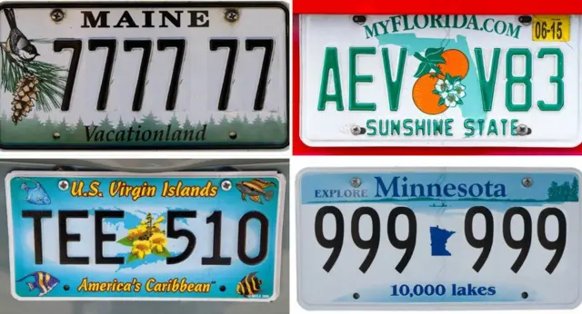 Gobol kasta Maraykanka waxa uu leeyahay taargo u gaar ah, mid kastana waxaa ku xardhan astaan u gaar ah