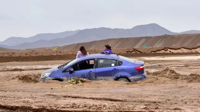 Inundaciones en la región de Antofagasta, norte de Chile
