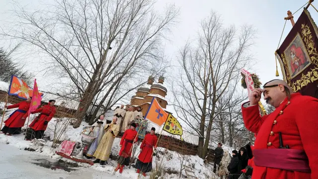 козаки на Водохрещі